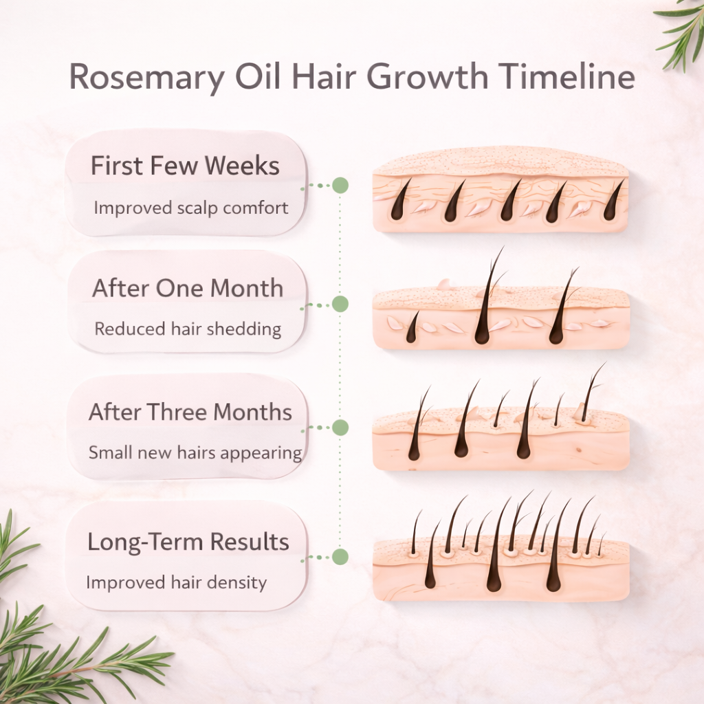 rosemary oil for hair growth before and after
