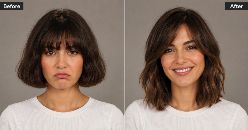 haircut for round face