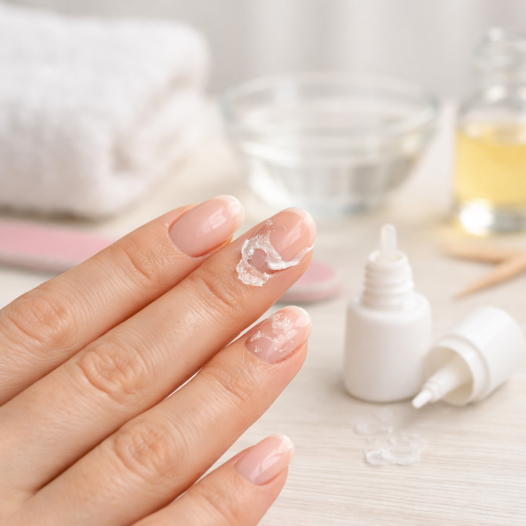 how to get nail glue off skin