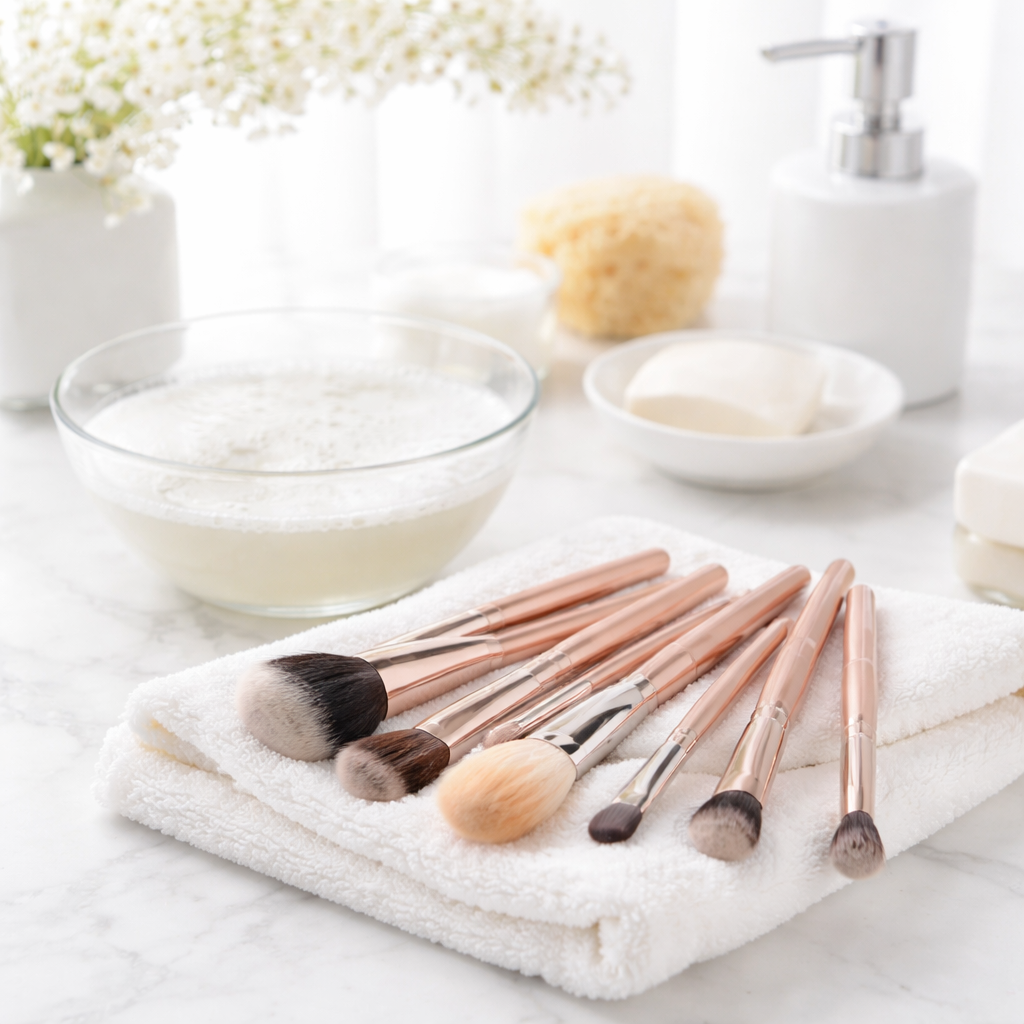 how to wash makeup brushes