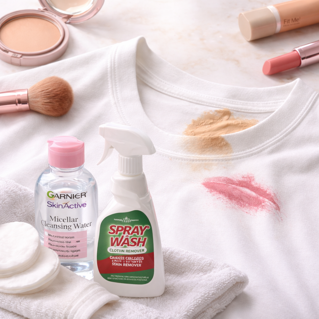 how to get makeup out of clothes