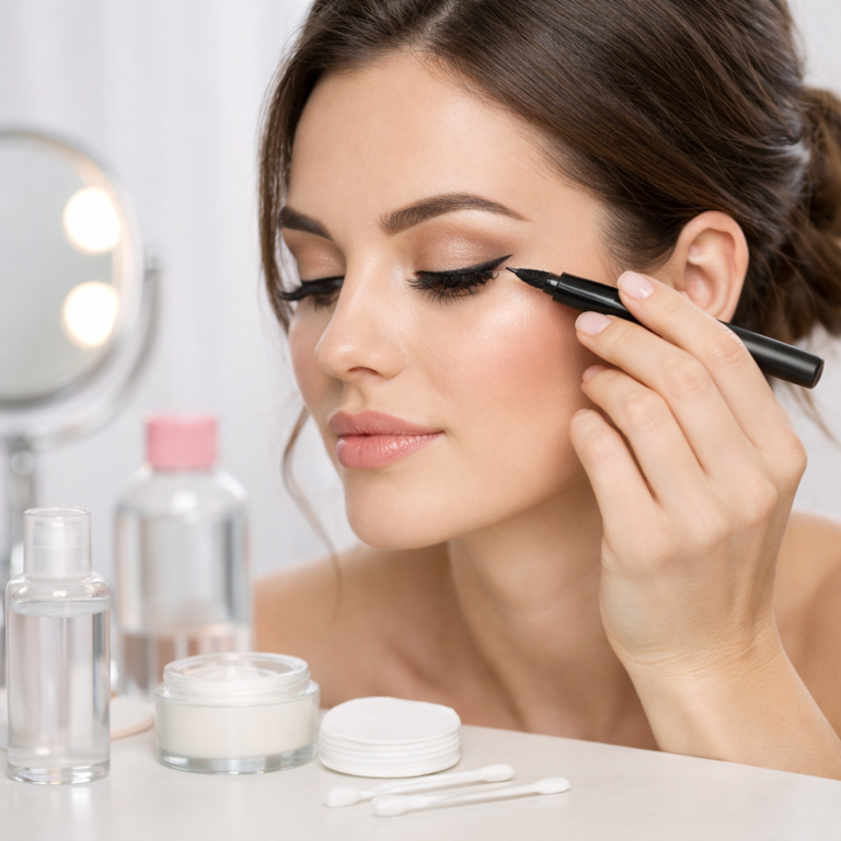 how to apply liquid eyeliner