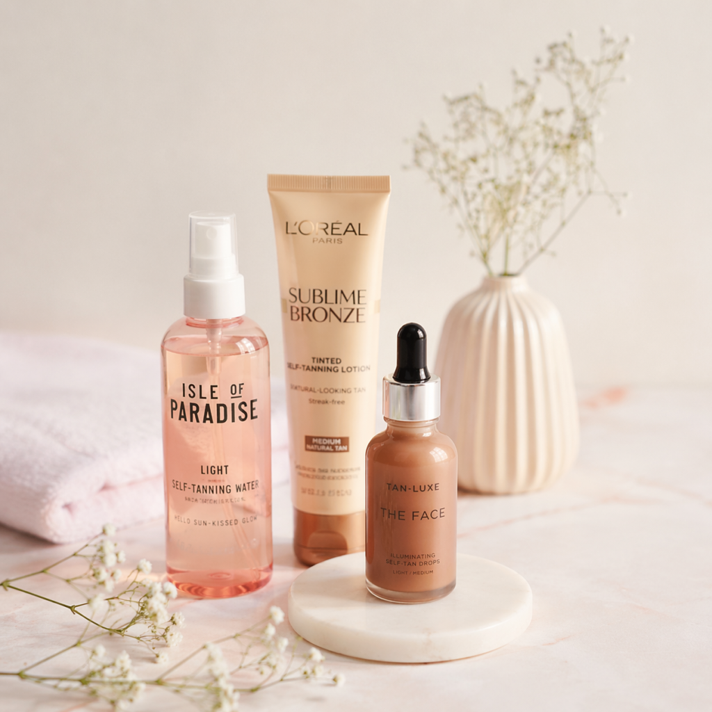 self tanning face products